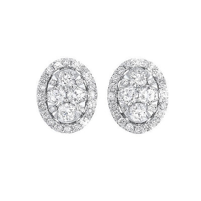 14Kt White Gold Diamond 3/4Ctw Earring