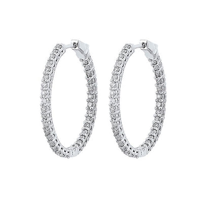 14Kt White Gold Diamond 1Ctw Earring