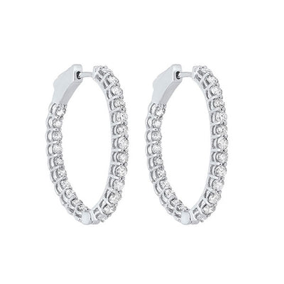 14Kt White Gold Diamond 2Ctw Earring