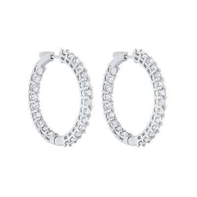 14Kt White Gold Diamond 7Ctw Earring