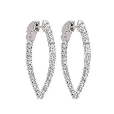 14Kt White Gold Diamond 3/4Ctw Earring