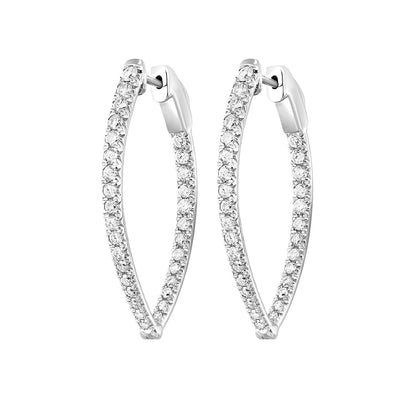 14Kt White Gold Diamond 1 1/2Ctw Earring
