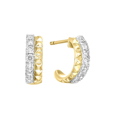 14Kt Yellow Gold Diamond 3/8Ctw Earring