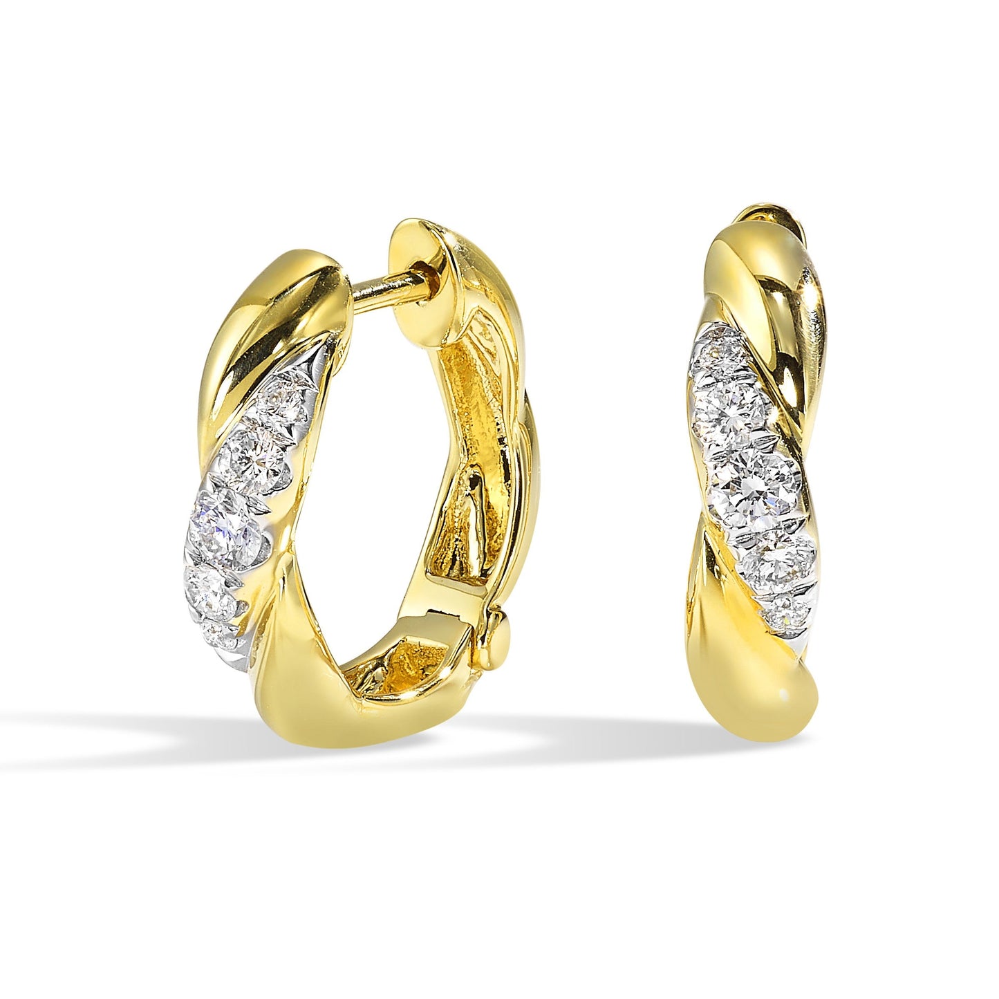 14Kt Yellow Gold Diamond 1/4Ctw Earring