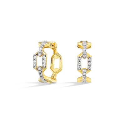 14Kt Yellow Gold Diamond 1/3Ctw Earring
