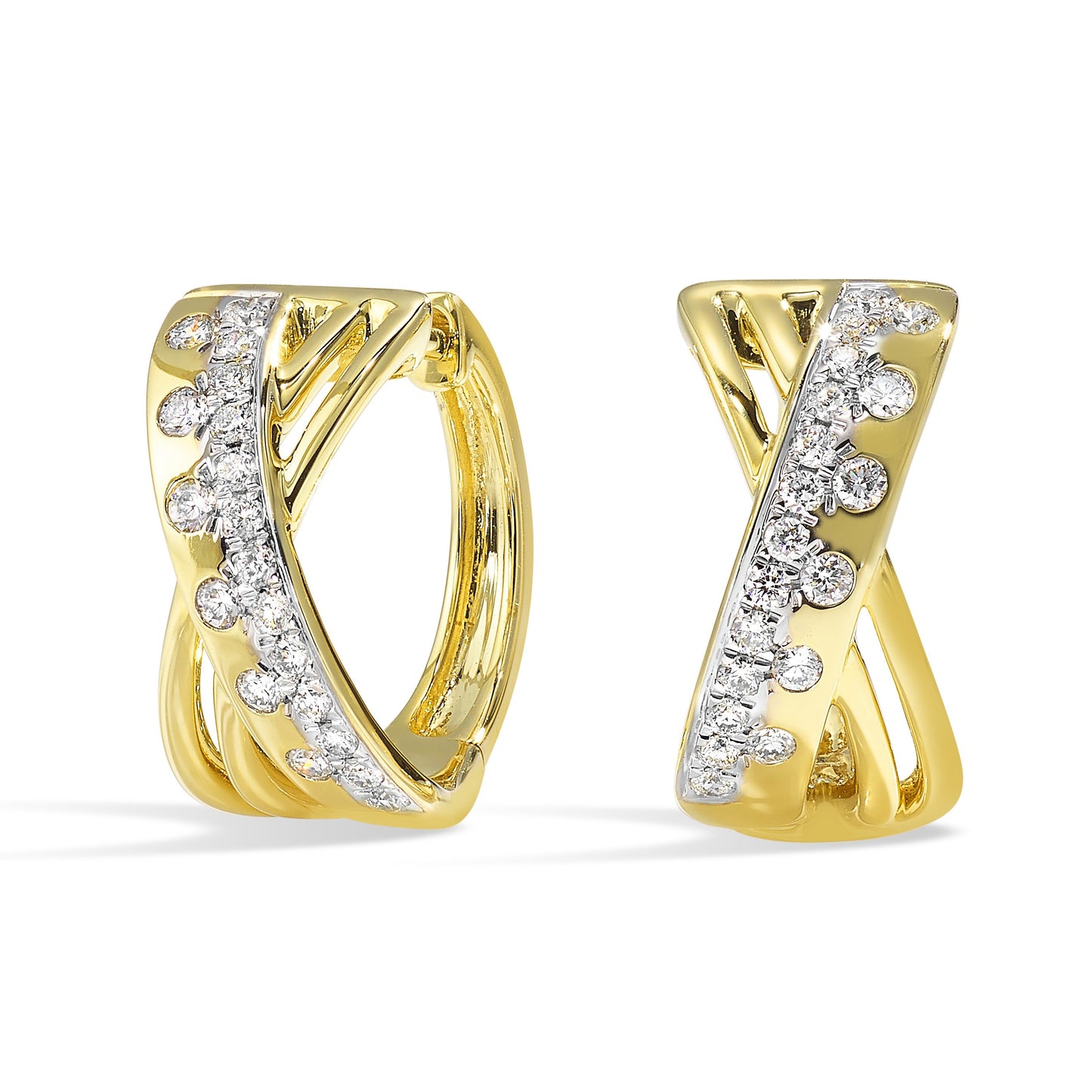 14Kt Yellow Gold Diamond 1/3Ctw Earring