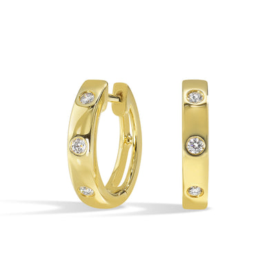 14Kt Yellow Gold Diamond 1/8Ctw Earring