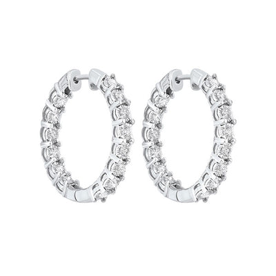 14Kt White Gold Diamond 1Ctw Earring