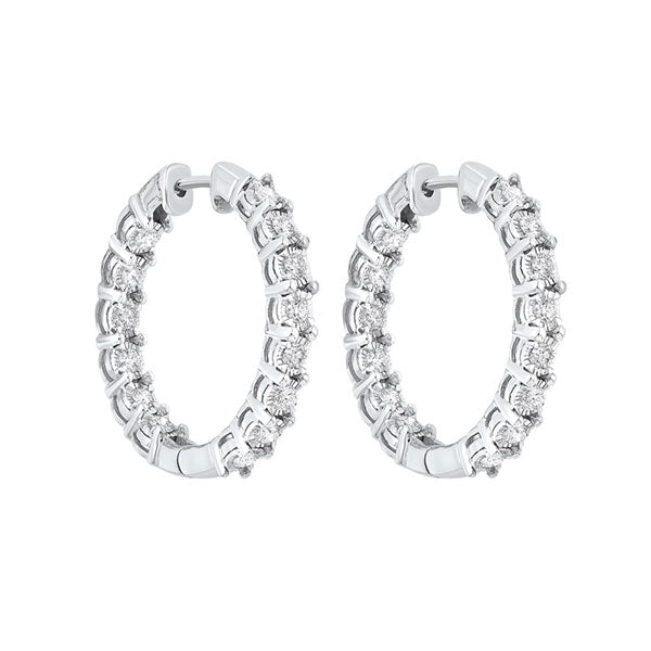 14Kt White Gold Diamond 3/4Ctw Earring