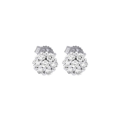 14Kt White Gold Diamond 1/10Ctw Earring