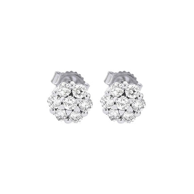 14Kt White Gold Diamond 1/7Ctw Earring