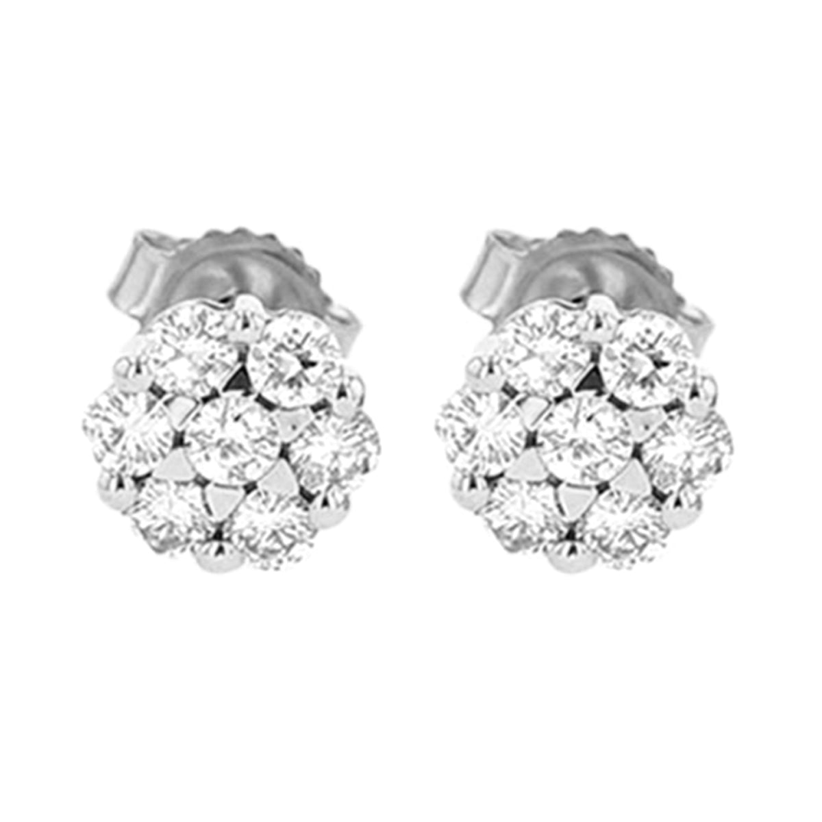 14Kt White Gold Diamond 1/2Ctw Earring
