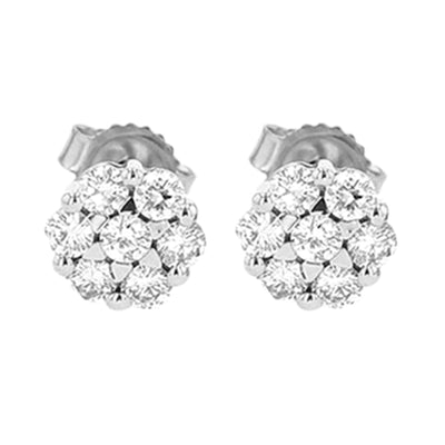 14Kt White Gold Diamond 1/2Ctw Earring