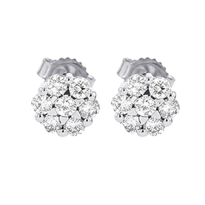 14Kt White Gold Diamond 1Ctw Earring