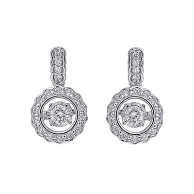 14Kt White Gold Diamond 1/3Ctw Earring