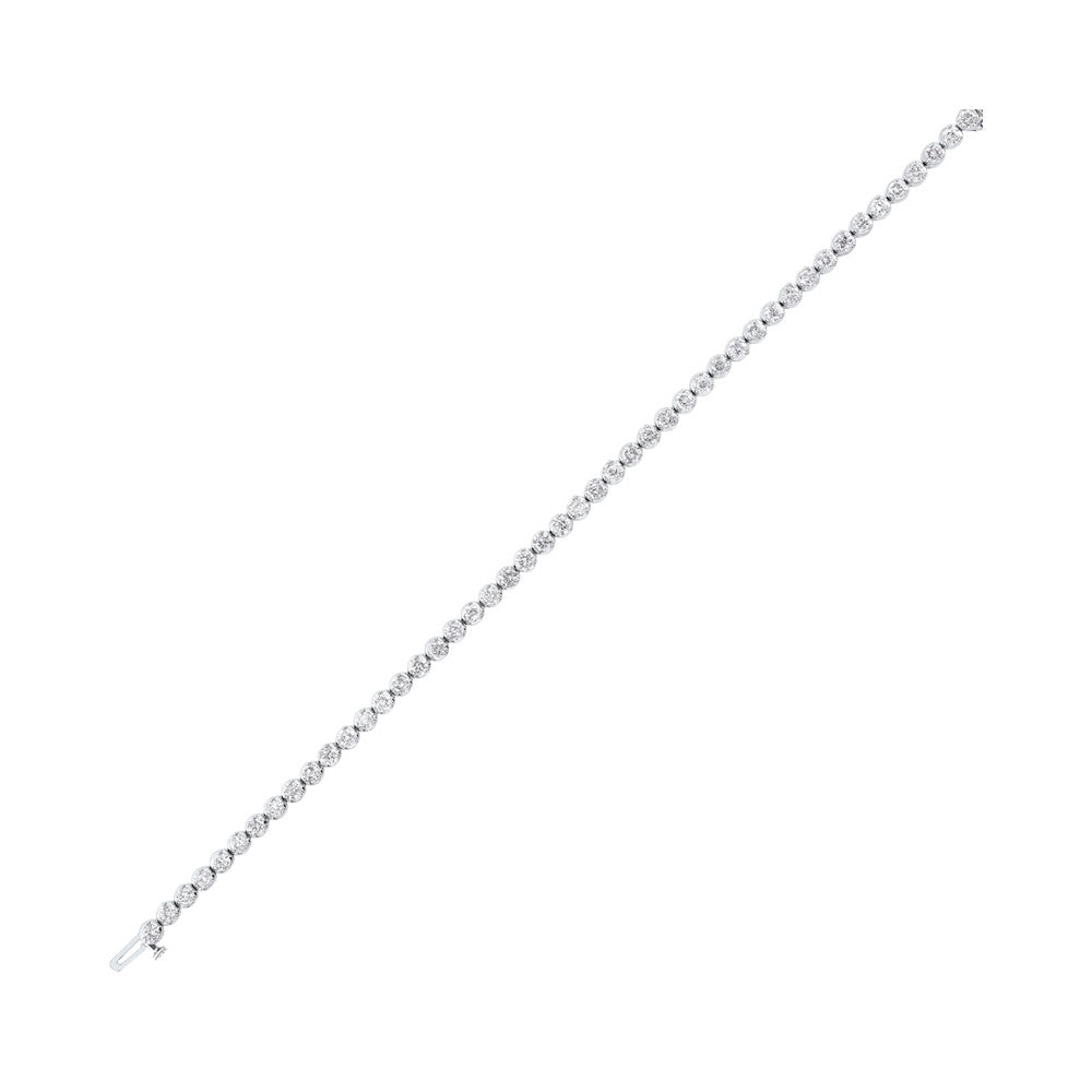 14Kt White Gold Diamond 3Ctw Bracelet
