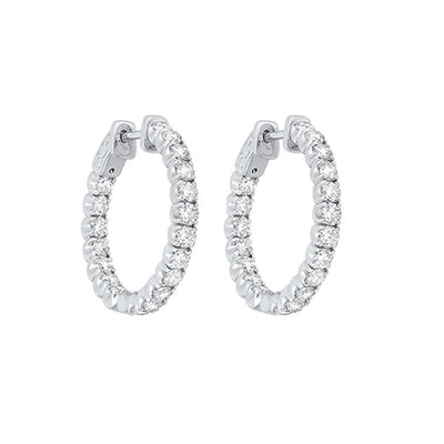 14Kt White Gold Diamond 3Ctw Earring