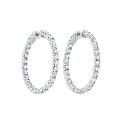 14Kt White Gold Diamond 5Ctw Earring