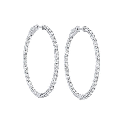 14Kt White Gold Diamond 5Ctw Earring