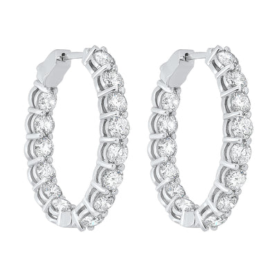 14Kt White Gold Diamond 7Ctw Earring