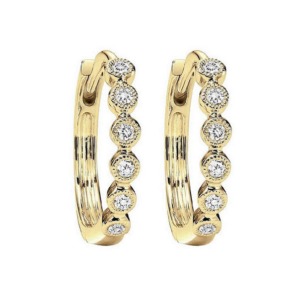 10Kt Yellow Gold Diamond 1/8Ctw Earring