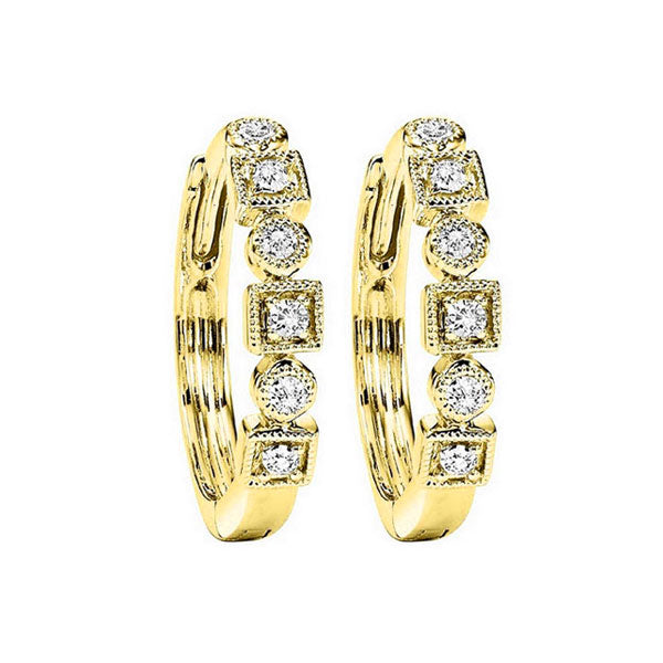 10Kt Yellow Gold Diamond 1/8Ctw Earring
