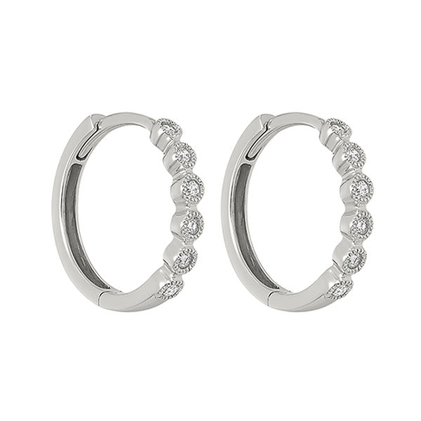 14Kt White Gold Diamond 1/8Ctw Earring