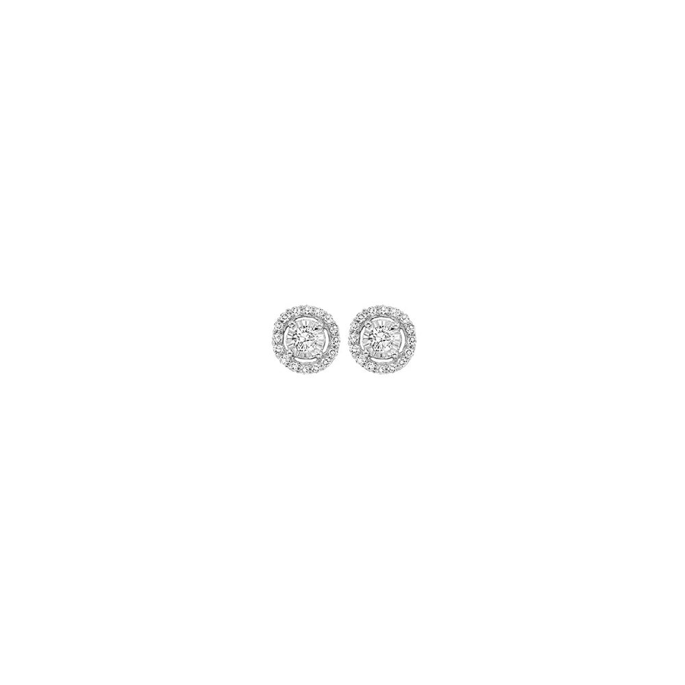 14Kt White Gold Diamond 1/10Ctw Earring