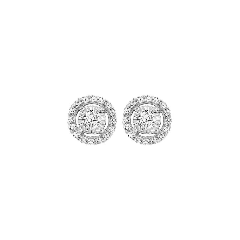 14Kt White Gold Diamond 3/4Ctw Earring