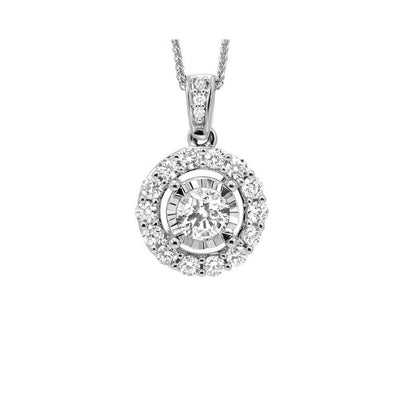 14Kt White Gold Diamond 1/4Ctw Pendant