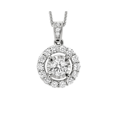 14Kt White Gold Diamond 1/2Ctw Pendant