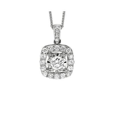 14Kt White Gold Diamond 1/4Ctw Pendant