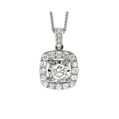 14Kt White Gold Diamond 1/2Ctw Pendant