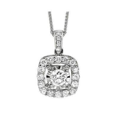 14Kt White Gold Diamond 3/4Ctw Pendant