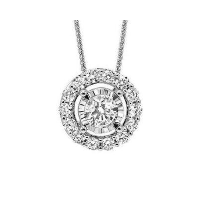 14Kt White Gold Diamond 1/2Ctw Pendant