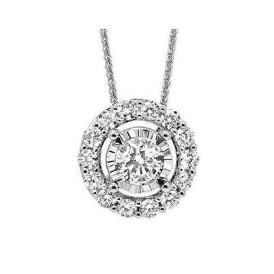 14Kt White Gold Diamond 3/4Ctw Pendant
