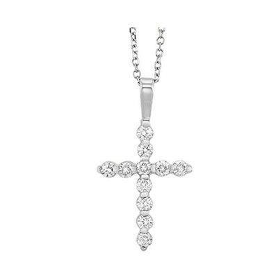 14Kt White Gold Diamond 1/5Ctw Pendant
