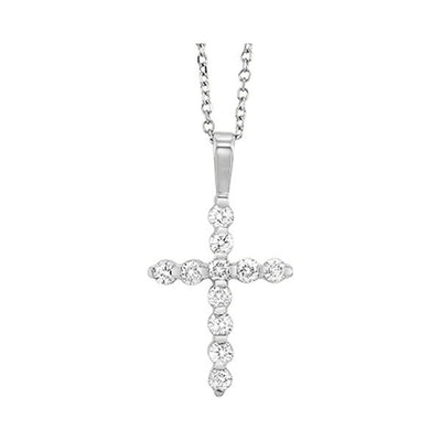 14Kt White Gold Diamond 1/4Ctw Pendant