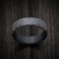Tamascus Tantalum Men's Ring Herringbone Pattern Custom Made Band
