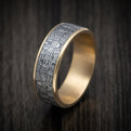 Tamascus+ Tantalum and 14K Gold Men's Ring Basketweave Pattern Custom Made Band