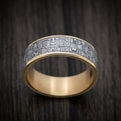 Tamascus+ Tantalum and 14K Gold Men's Ring Basketweave Pattern Custom Made Band