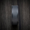 Darkened Tantalum with Two-Tone Finish Mens Ring