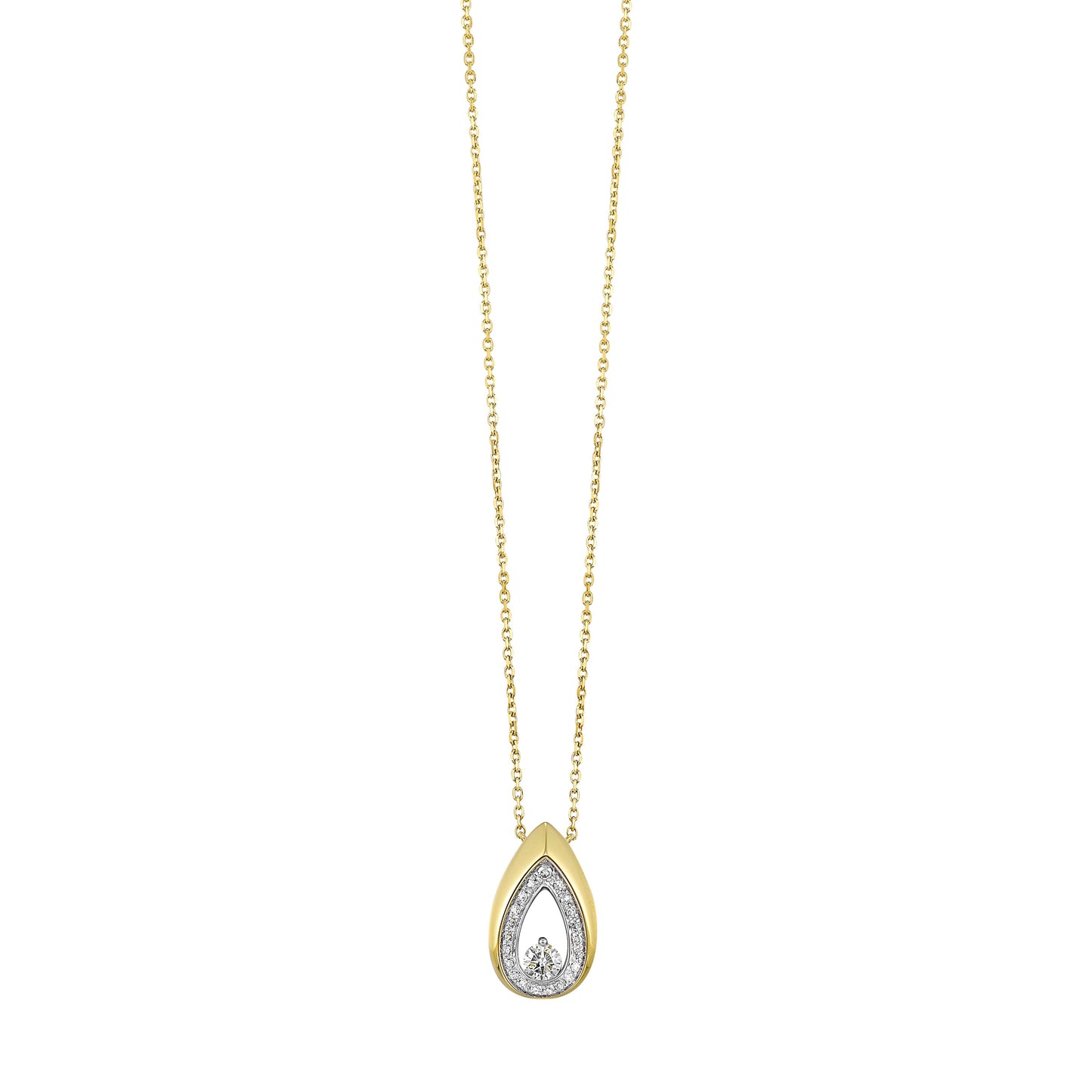 14Kt Yellow Gold Diamond 1/7Ctw Necklace