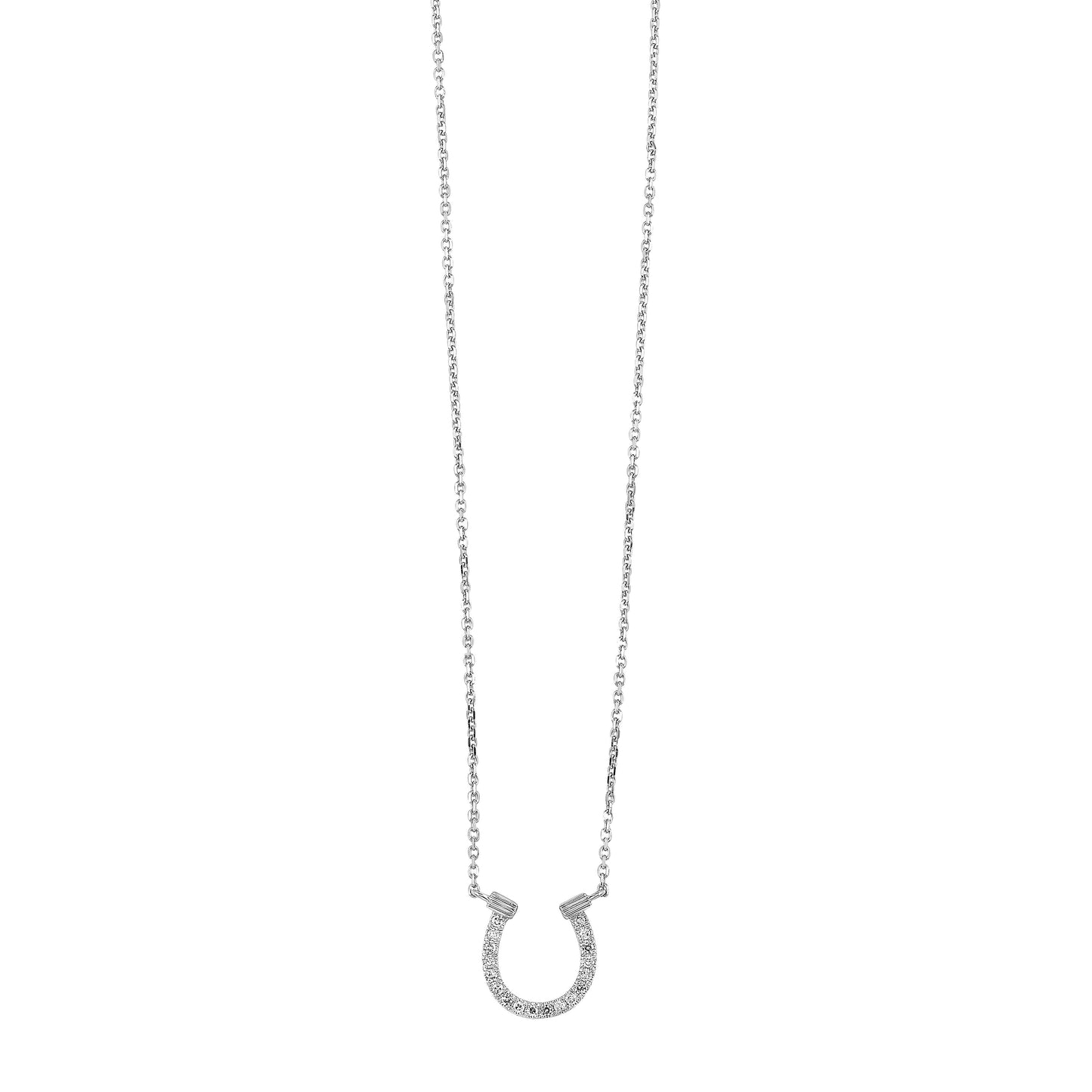 14Kt White Gold Diamond 1/20Ctw Necklace