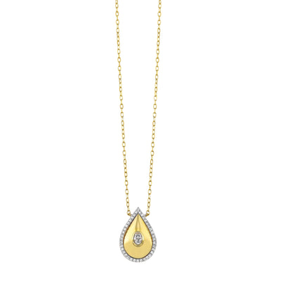 14Kt Yellow Gold Diamond 1/5CtW Necklace