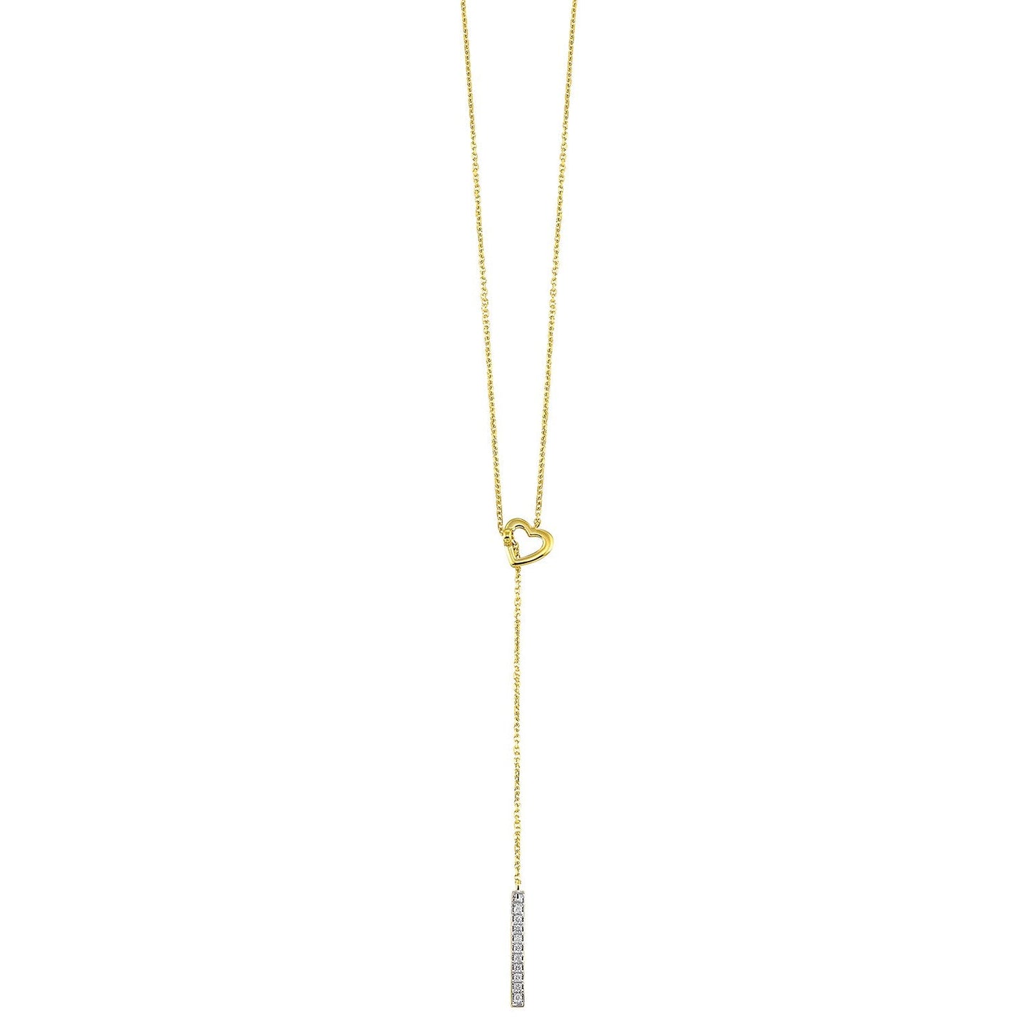 14Kt Yellow Gold Diamond 1/20Ctw Necklace