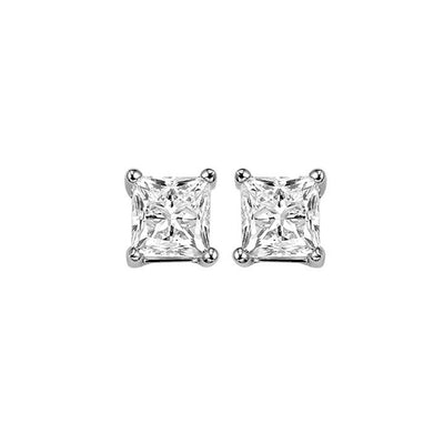 14Kt White Gold Diamond 3/4Ctw Earring