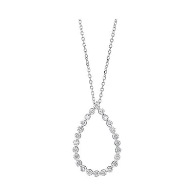 14Kt White Gold Diamond 1/2Ctw Pendant