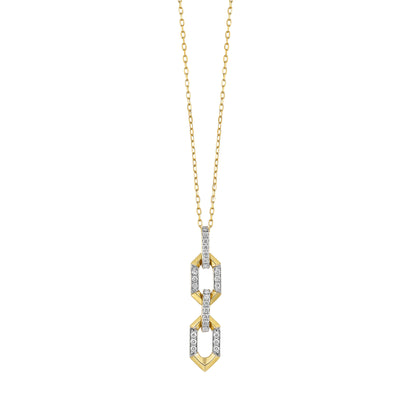 14Kt Yellow Gold Diamond 1/5Ctw Pendant