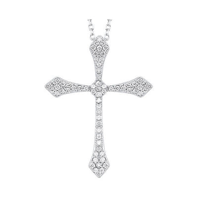 14Kt White Gold Diamond 1/8Ctw Pendant